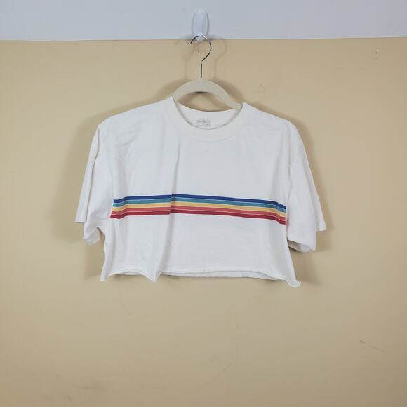John Galt Stripped Crop Top Women's Size OS - Picture 1 of 8